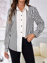 Clasi Women Striped Print Business Casual Office Shirt